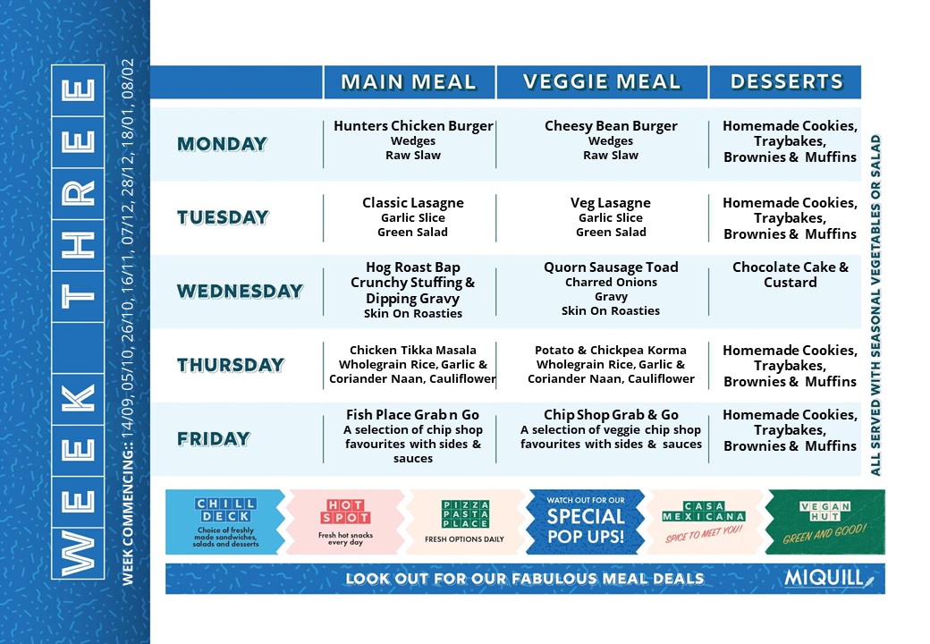 Week 3 Canteen Menu Sept 2026
