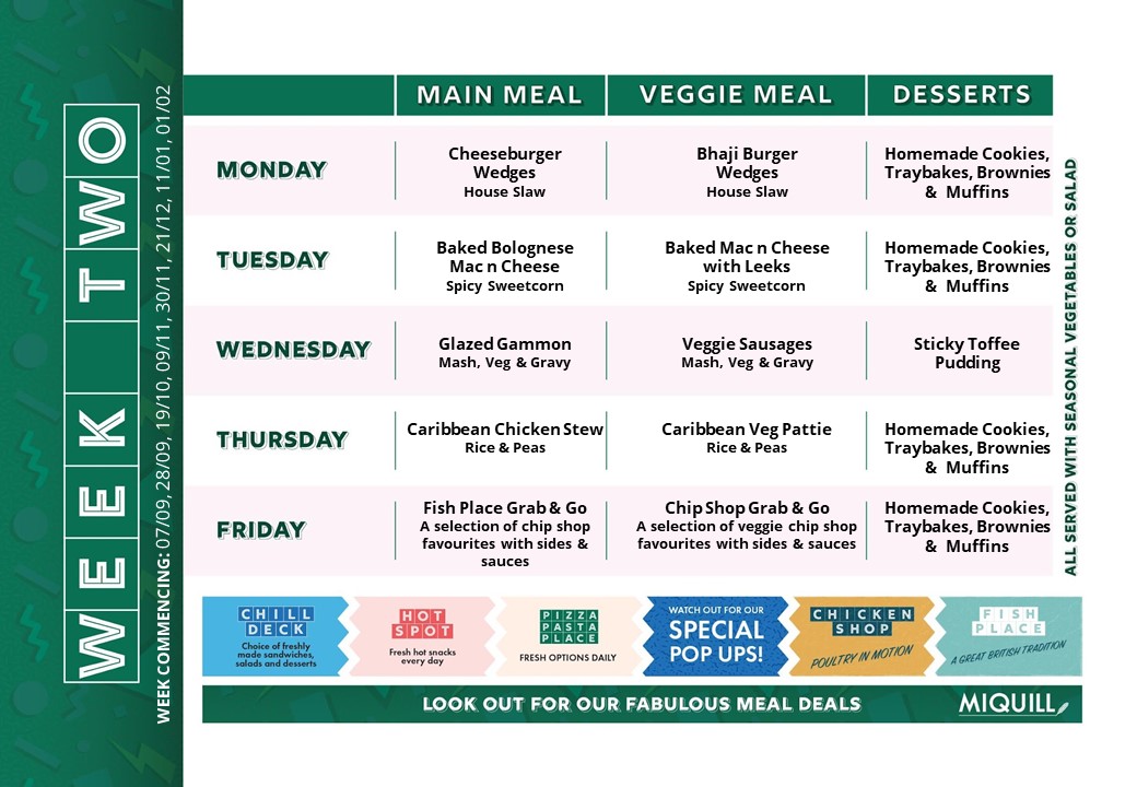 Week 2 Canteen Menu Sept 2026